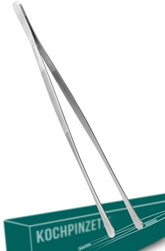 Menz Pinzas de cocina - Pinzas de cocina de acero inoxidable, pinzas de cocina de 30 cm, pinzas redondas para cocinar y asar, pinzas de cocina para cocina, camping, barbacoa
