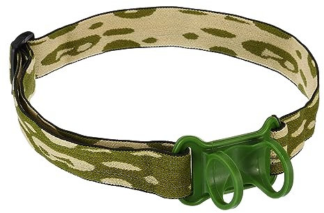 PATIKIL Flashlight Headband Holder, Nylon Adjustable High Elastic Hands-Free Headlamp Headlight Strap for LED Flashlight Outside Camping Riding, Green