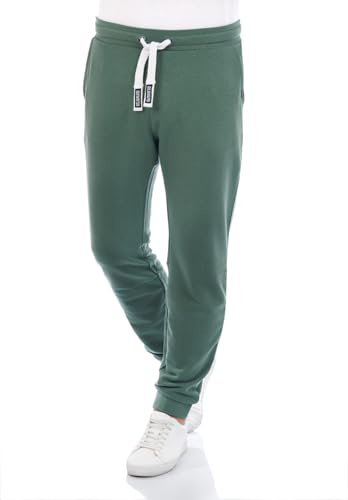riverso Jogginghose Herren Baumwolle lang RIVLino Regular Fit Sweatpants Trainingshose Freizeithose Sporthose, Größe:3XL, Farbe:Forest Green