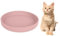 Lollanda -Futternapf für Katzen, Silikon Futterschale, Trinkschale oval, Silikonnapf breit für Trockenfutter und Nassfutter (18x2.5cm, Rosa)
