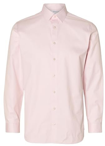 SELETED HOMME Slhslimethane T-Shirt Ls Classic Noos Chemise, Mauve pâle