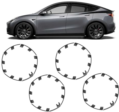 Fabater Felgenschutz, 21-Zoll-Felgenschutz, Ersatz für Model Y Performance 2021 Bis 2023, Kratzfest, Felgen-Nabenkappen-Abdeckung, Nabenschutz, Felgenabdeckung (Carbon-Muster