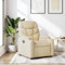 Gecheer Poltrona,Relax,Reclinabile,da TV,in Tessuto,Crema,con Poggiapiedi,74x89x100 cm,Poltrona da TV,Poltrona Relax,Comoda,Poltrona Reclinabile,Poltrona in Tessuto,Poltrona con Poggiapiedi