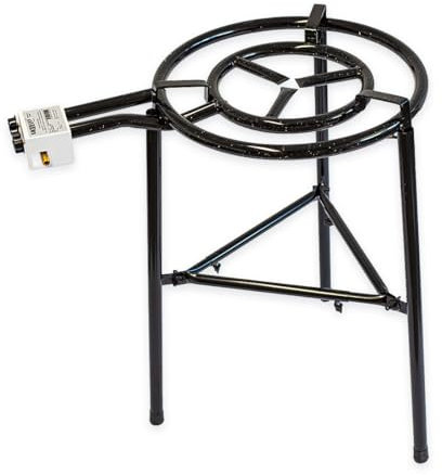 Paella Gasbrenner Grillset - Authentisches Kocherlebnis mit zwei Brennringen Premiumfüße (40cm)