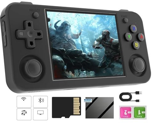 Cawevon RG35XX H Retro Handheld Game Console, 3.5 Inch IPS Screen Linux System, 5500+ Pre-Installed Games, HDMI TV Output, 5G WiFi, Bluetooth 4.2