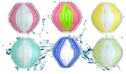6 Pcs Pet Hair Remover Washing Machines,Pet Hair Remover for Laundry,Pet Hair Catcher,Reusable Lint Remover Balls for Clothing Dog Cat Pet Hair