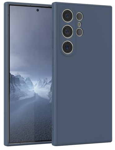 EAZY CASE - Silikonhülle für Galaxy S24 Ultra Hülle Silikon Case Blau weich stoßfeste Handyhülle Schutzhülle mit Kameraschutz Dünn Premium Schutz Cover TPU Phone Bumper in Petrol Matt