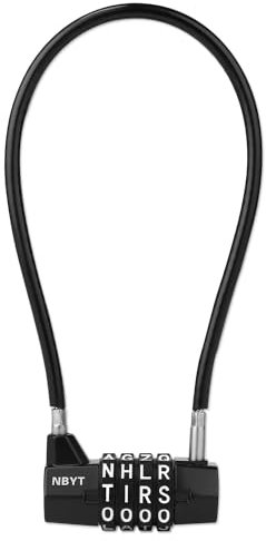 NBYT Cable Locks with Word Combination - Gate, Shed, Fence, Cabinet, Refrigerator, Dumpster Locks