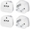 4 Pack European to UK Plug Adaptor, US to UK Travel Plug Adapter with 13A Fuse for USA, EU, Australia, Thailand, Canada, Japan and More (Type A, B, C, I, E, F, L)
