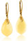 Amber by Mazukna - Bernstein Ohrringe Gelb - Eleganter Bernstein-Schmuck Hängend mit goldenem Fitting für Damen, Tropfenförmige Amber-Ohrringe, Damenschmuck, 43x15mm 5,5g