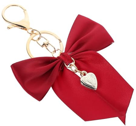 SOIMISS Bowknot Schlüsselanhänger Süßes Taschenpendant Vielseitiger Schlüsselring Für Handtaschen Und Autos Modisches Accessoire Für Frauen Rot