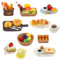 Idota Wichtel Zubehör 50pcs, 1:12 Puppenhaus Zubehör Miniatur Wichtelzubehör Essen und Trinken Harz Lebensmittel Puppenzubehör, Mini Küche Kleine Kuchen, Ideal Backen Wichtel Zubehör Weihnachten