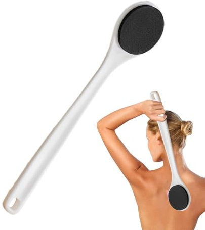 Rückenbürste mit langem Griff für die Dusche, bequeme Körperbürste, Rückenmassage-Schrubber, weiche Borsten, Rückenbürste für Behinderte, Schwangere