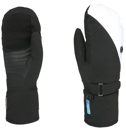 Level Jolie W Mitt - Skihandschuhe Damen, mit Verstellbarem Riemen, Winterhandschuhe Damen Wasserdicht, mit Pelzmanschetten, Atmungsaktiv Fäustlinge Damen, für Snowboard und Skifahren - 1 Paar