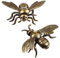 KUKUUU Mini-Bienen-Statuen aus Messing, zum Basteln, Dekorieren, 2 Stück
