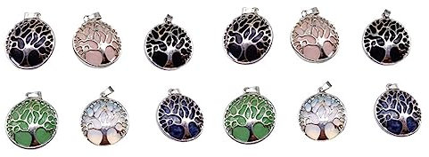 Operitacx 3 Set Ciondolo Albero Della Vita Pendente Collana A Pendolo - Accessori Per Gioielli - Creare Gioielli Risultati Di Lavorazione Fai Da Te Ciondoli Albero in Lega 12 Pezzi * 3