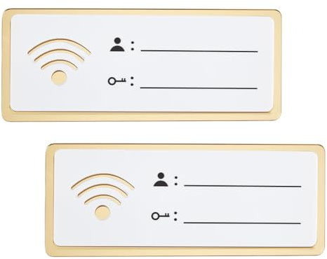 GOMAKERER 2 Stück Acryl WiFi Schild WiFi Zeichenaufkleber Für Die Wand Drahtloses Netzwerk Abdeckungszeichen Internet Passwort Wandaufkleber Für Zuhause Oder Das Geschäft Restaurants Oder Café
