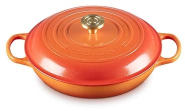 Le Creuset Flamme Dorée Flache Kasserolle, 30 cm