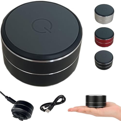 Buzzgo Speaker, Resonance Subwoofer, Mini Magnetic Hi Fi Speaker, Stereo Bass Portable Small Wireless with Suction Cup for Bathroom Outdoor (Black)