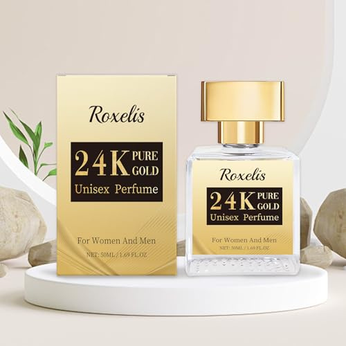 OUHOE 24K Pure Gold Unisex Parfüm, 50ml, Holz- und Weihrauchduft, 3 Jahre Haltbarkeit