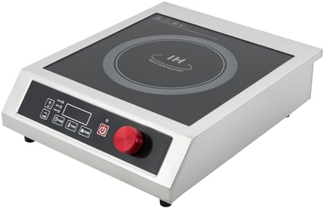 3500W Induktionskochfeld 1 Platte Induktionskochplatte 270℃ 10 Einstellbare Stufen Induktionsplatte Einzeln 75kg Tragfähigkeit Induktionsherd, Überhitzungsschutz, Schutz vor leerem Topf, Kurzschlusssc
