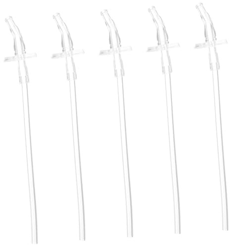 TOPPERFUN 5 Sets Reusable Silicone Straws with Soft Connector for Water Cups Replacement Straw Accessories for Water Bottles and Tumblers