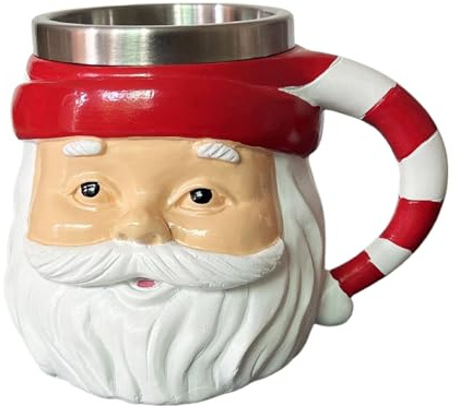 Tazze da caffè natalizie, design vintage, tazza natalizia da 250 ml, con manico, per ragazze e donne, decorazione per compleanno, cioccolato, vacanze, bere birra