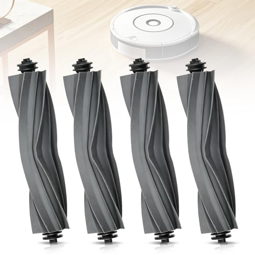 4 Stück Zubehör für Dreame, Gummi Bürste Ersatzteile Hauptbürste Zubehör Saugroboter Zubehör Hauptbürsten Zubehörset Rollen Bürste Kompatibel mit X40/ L10s /L40/L10s Pro Ultra D10 Plus Gen 2