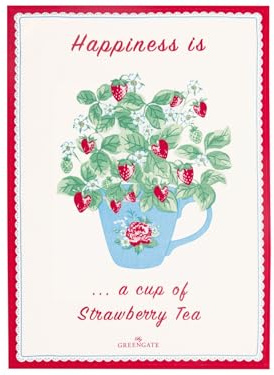 GreenGate Berry Geschirrtuch Bedruckt White 70x50cm