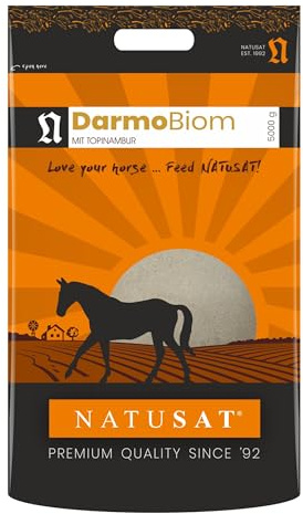 NATUSAT DarmoBiom 5 Kg - Ergänzungsfuttermittel, Inulin für eine funktionierende Verdauung, Pferdedarm, frei von Konservierungsstoffen und ohne Füllstoffe
