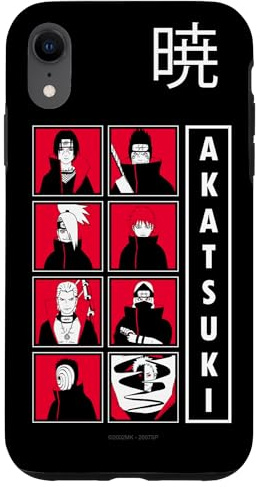 Naruto Shippuden Akatsuki Group Character Grid Anime Case for iPhone XR
