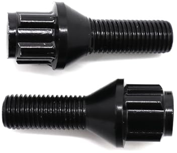 Bulloni ruota auto 4 Bulloni Antifurto Cerchi In Lega Auto Neri M12x1.5 Esagonali Conici Da 17 Mm Per BMW Per Serie 1 3 6 7 8 Per E36 E46 E60 E61 E90 M1 Z3 Z4