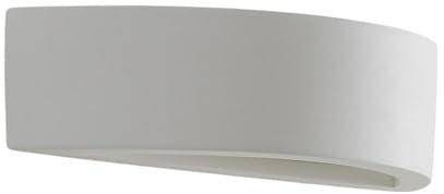 Lindby Gips Wandlampe weiß, bemalbar indirektes Licht Uplight & Downlight Wandleuchte 1 flammig für Wohnzimmer Esszimmer Küche Flur Gipsleuchte Wand innen IP20