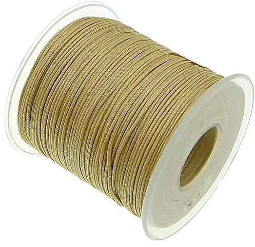 My-Bead 90m Nylonband Kordel 1mm hautfarben beige wasserfest Nylonschnur Top Qualität Schmuckherstellung basteln DIY