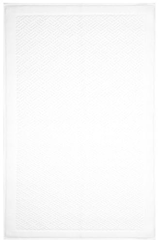 Betz Badvorleger Badematte Badteppich Duschvorleger Frottee Größe 50 x 90 cm 100% Baumwolle Exclusiv 1150g/m² Farbe weiß