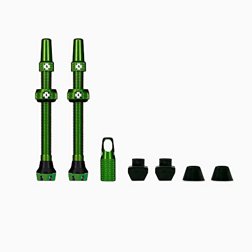 Muc Off 1062 Rohrloses Ventil, grün, 60 mm, Set of 2