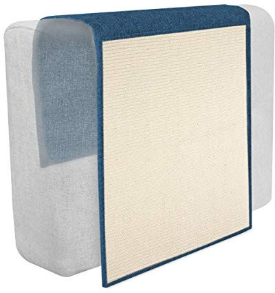 Navaris Rascador para Gatos - Protector contra arañazos de Gato y Perro - Afilador de uñas de sisal para Mascotas de 130 x 45CM en Azul