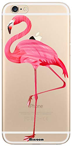 Mixroom U934 Coque en TPU Silicone Souple Fond Transparent pour iPhone 6 Plus Motif flamant rose