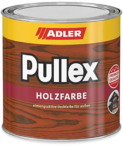 ADLER Pullex Holzfarbe - deckende Wetterschutzfarbe für Sanierung und Neuanstrich - RAL7035 Lichtgrau 750ml