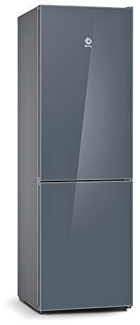 Balay, 3KFE565GI - Frigorífico combi No-Frost, Acabado en cristal, Altura 186 cm, 237 litros, Color Gris antracita