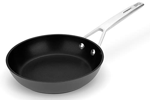 MSMK Große Bratpfanne mit Antihaftbeschichtung, 31,8 cm, kühlbleibender Stahlgriff, antihaftbeschichtet, auch antihaftbeschichtet, kratzfest, hitzebeständig, leicht zu reinigen, Bratpfanne zum Kochen