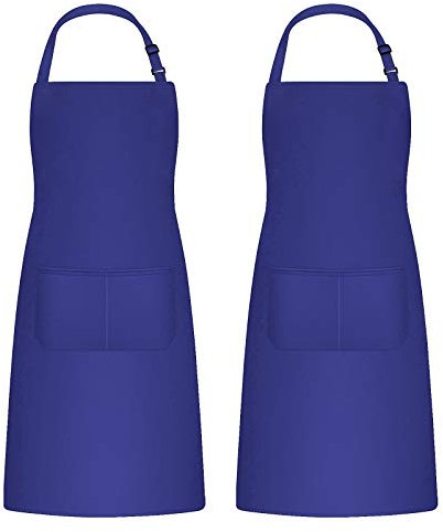 Catime 2 STK Kochschürze für Männer Damen, Backschürze mit 2 Taschen für Küche, Malerschürze Erwachsene Latzschürzen Apron Einstellbar für Gartenarbeit