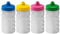 Foxberry 300ml Children's Small Refillable Water Bottles - 4 Pack - Hands Free Lid - Non Drip Leakproof Spout - BPA Free - Blank For DIY Decoration - Dishwasher Safe - Sports - School - Club