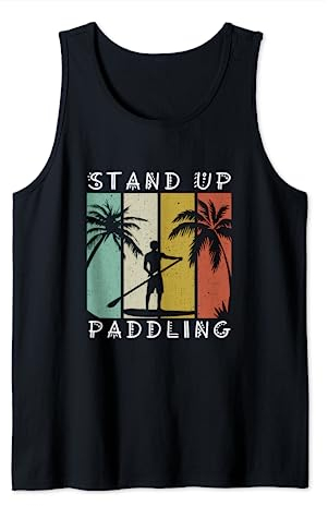 Stand Up Paddle Board Retro SUP - Stand Up Paddling Tank Top