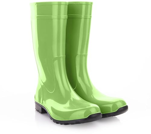 LEMIGO Damen Gummistiefel Wasserdicht Hohe Regenstiefel Gartenschuhe 967 ILSE 36-42 EU