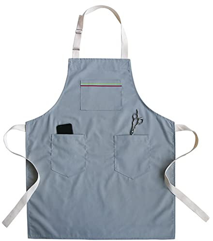 fayengan Arbeitsschürze Herren,Robuste Werkzeugschürze Für Männer, Arbeitsschürze Mit Werkzeugtaschen Für Küche, Garten, Keramik, Werkstatt, Garage Und Mehr (Color : Gray, Size : XL)