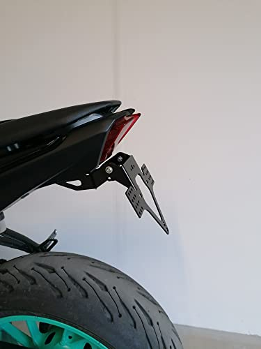Kennzeichenhalter GroFaTec EVO für Yamaha mt07 Bj 2013-2022 Kennzeichenträger Nummernschild Träger MT07 Halter kurzes Heck Heckumbau Porta Targa mt-07