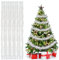 Ruolin 5 Stück Federboa Weiß for Weihnachtsbaum, 200cm Girlande Federn Boa-Ripsband für Weihnachtsbaum Partydekoration Kostümzubehör Handwerk Hochzeit Party Weihnachtsdekoration