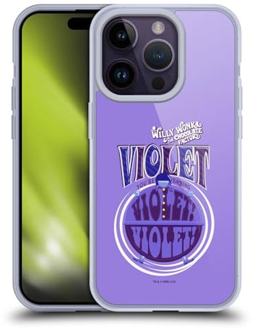 Head Case Designs Licenza Ufficiale Willy Wonka And The Chocolate Factory Beauregarde Viola Grafiche Custodia in Gel [Grado Militare] Compatibile con Apple iPhone 14 PRO E Compatibile con MagSafe