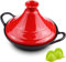 Casserole Plats avec Couvercles 27Cm Tajine De Cuisine sans Plomb, Tajine Pot Casserole en Céramique avec des Gants en Silicone